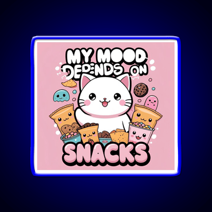 My Mood Depends On Snacks Snack Food Led Neon Sign Rgb Color - Shineneon