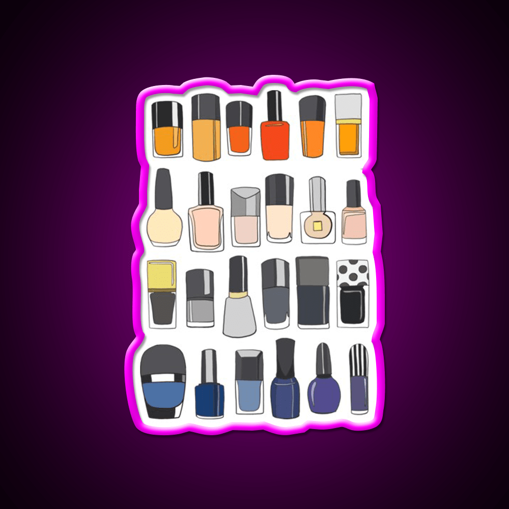 My Nail Polish Collection Nail Salon Led Neon Sign Rgb Color - Shineneon
