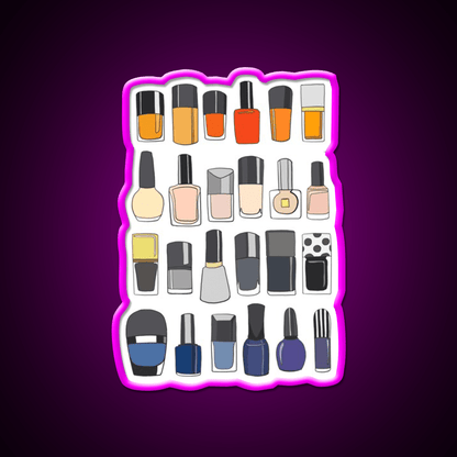 My Nail Polish Collection Nail Salon Led Neon Sign Rgb Color - Shineneon