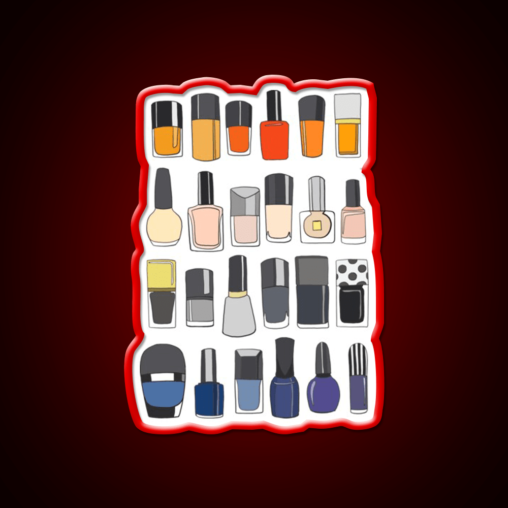 My Nail Polish Collection Nail Salon Led Neon Sign Rgb Color - Shineneon