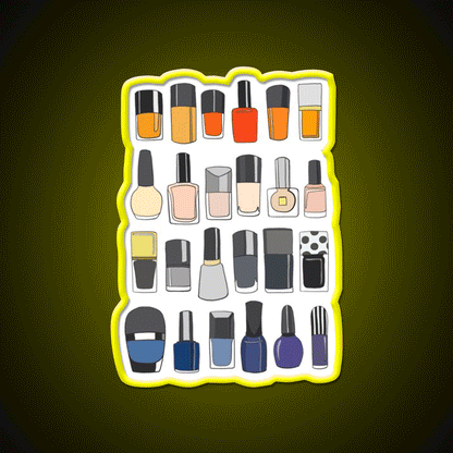 My Nail Polish Collection Nail Salon Led Neon Sign Rgb Color - Custom LED neon sign front view