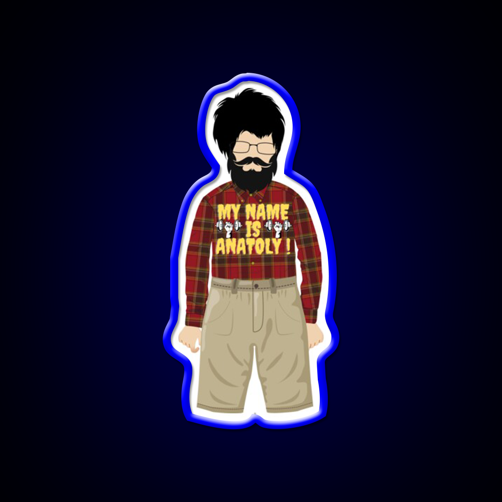 My Name Is Anatoly Strong Men Sign Gym Fitness Led Neon Sign Rgb Color