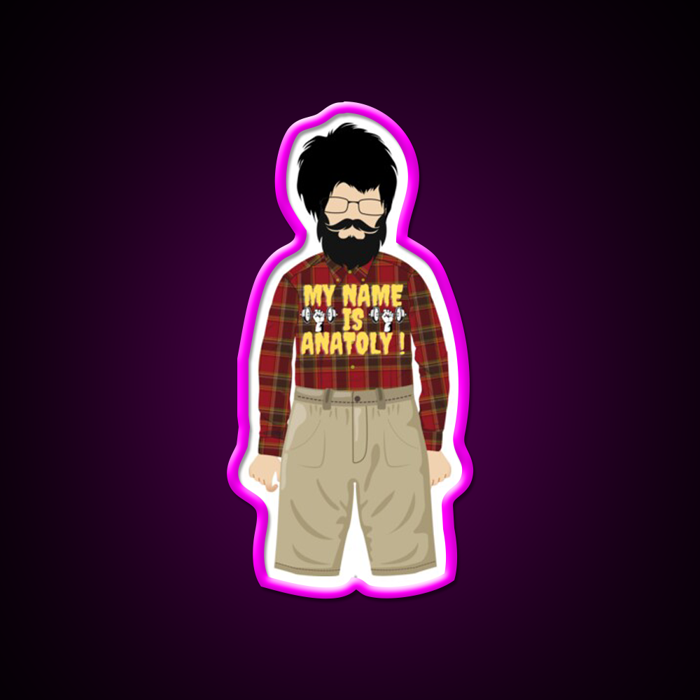 My Name Is Anatoly Strong Men Sign Gym Fitness Led Neon Sign Rgb Color