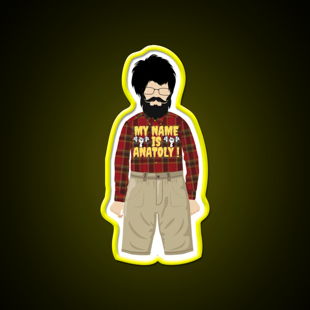 My Name Is Anatoly Strong Men Sign Gym Fitness Led Neon Sign Rgb Color