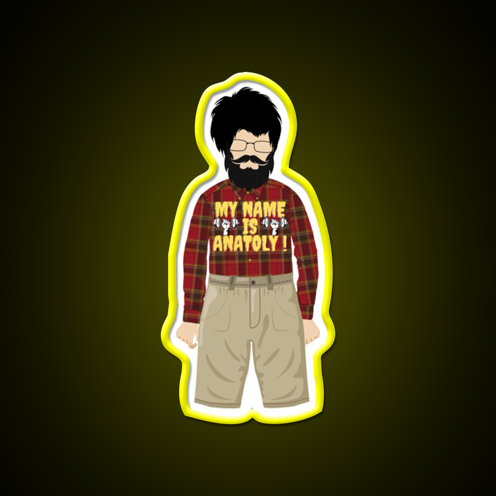 My Name Is Anatoly Strong Men Sign Gym Fitness Led Neon Sign Rgb Color