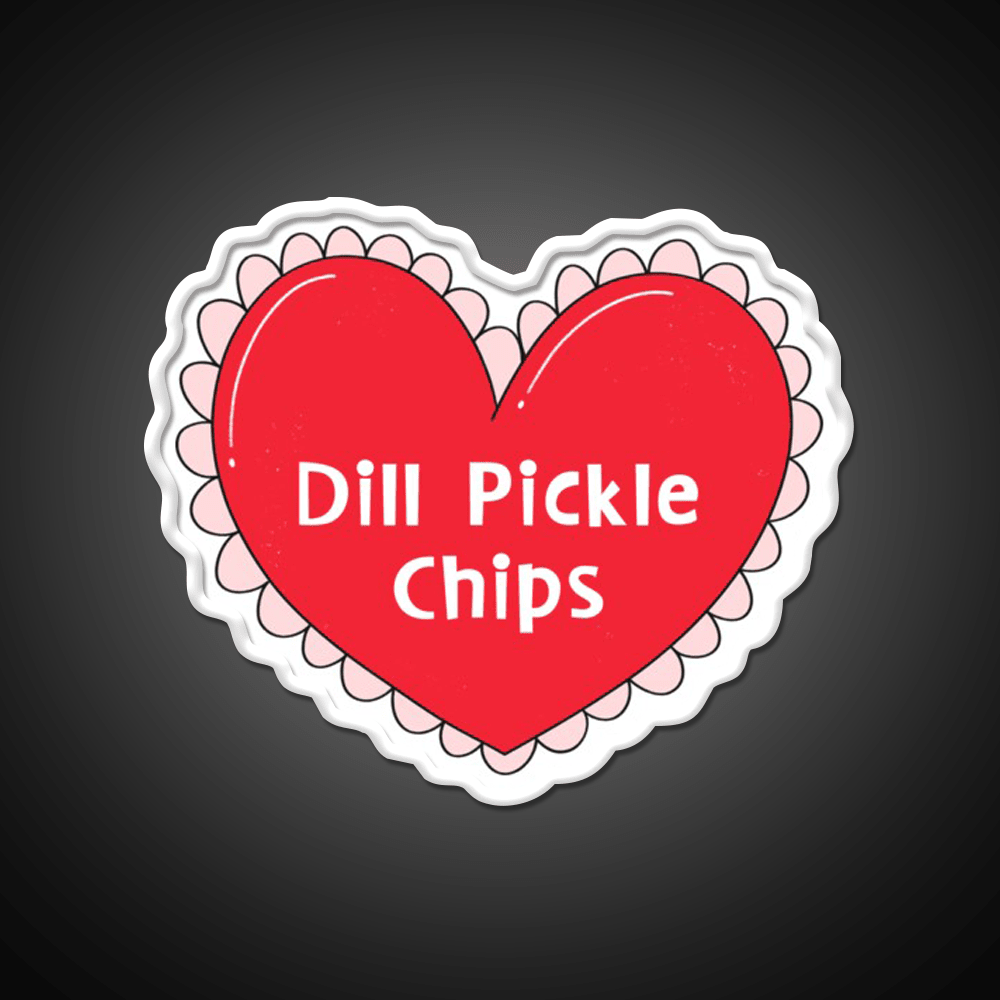 My One True Love Dill Pickle Chips Valentine Snack Food Led Neon Sign Rgb Color - Shineneon