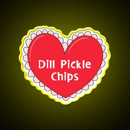 My One True Love Dill Pickle Chips Valentine Snack Food Led Neon Sign Rgb Color - Shineneon