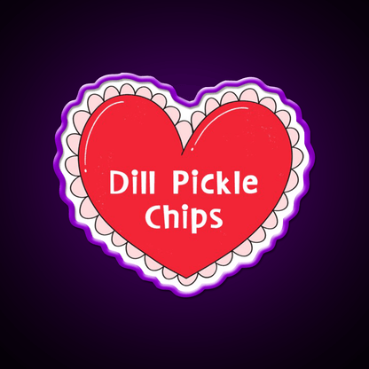 My One True Love Dill Pickle Chips Valentine Snack Food Led Neon Sign Rgb Color - Shineneon