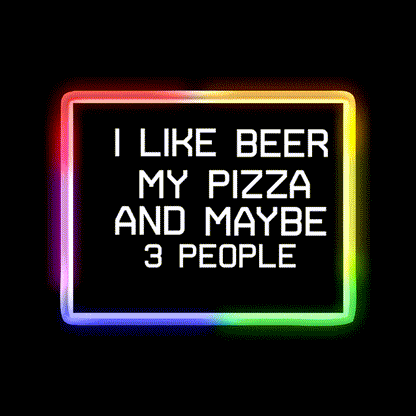 My Pizza And Beer Shirt Man Cave Bar Led Neon Sign Rgb Color