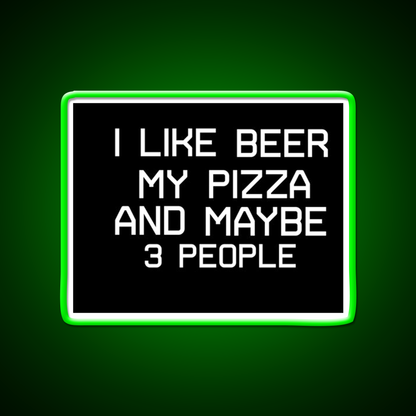 My Pizza And Beer Shirt Man Cave Bar Led Neon Sign Rgb Color
