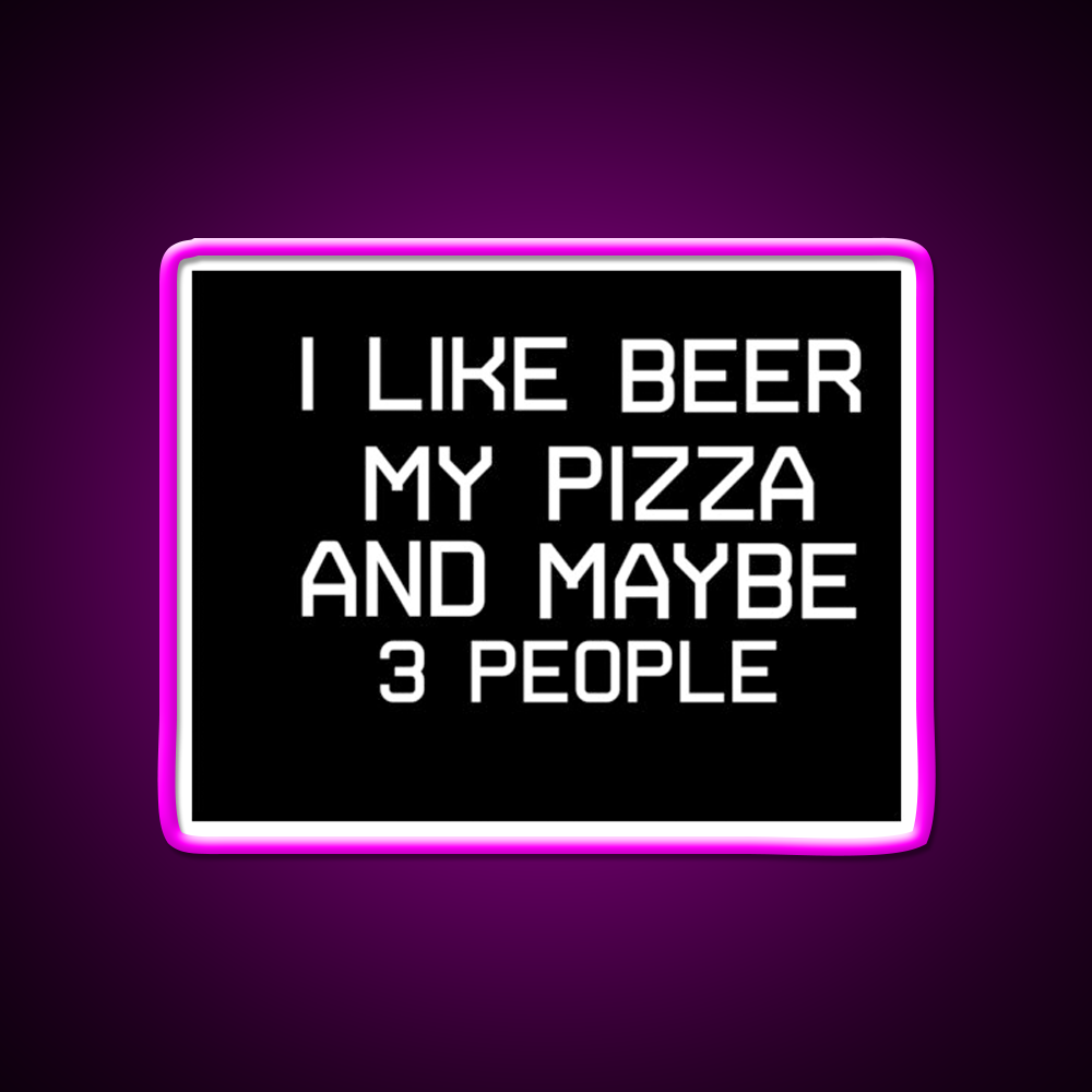 My Pizza And Beer Shirt Man Cave Bar Led Neon Sign Rgb Color