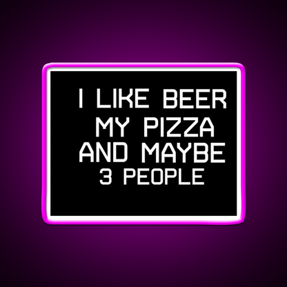 My Pizza And Beer Shirt Man Cave Bar Led Neon Sign Rgb Color