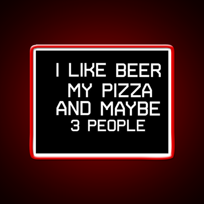 My Pizza And Beer Shirt Man Cave Bar Led Neon Sign Rgb Color