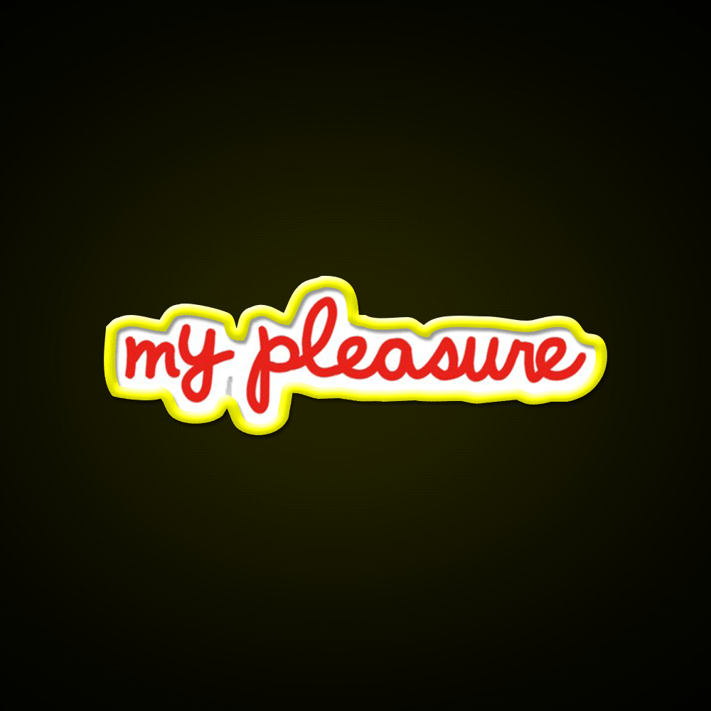 My Pleasure Chick V3 Fast Food Led Neon Sign For Burger Place Rgb Color - Custom LED neon sign front view
