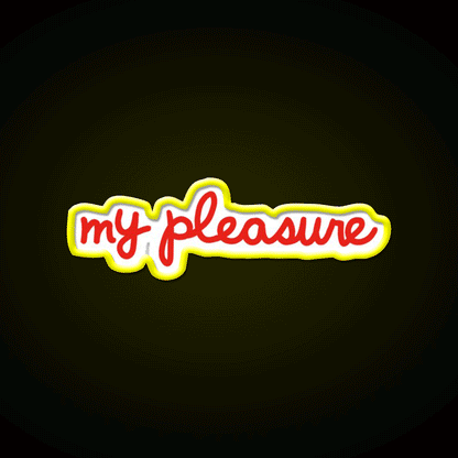 My Pleasure Chick V3 Fast Food Led Neon Sign For Burger Place Rgb Color - Custom LED neon sign front view