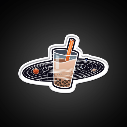 My World Revolves Around Boba Led Neon Sign Chinese Food Rgb Color - Shineneon
