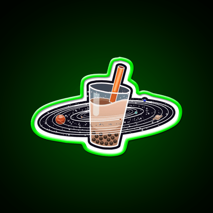 My World Revolves Around Boba Led Neon Sign Chinese Food Rgb Color - Shineneon