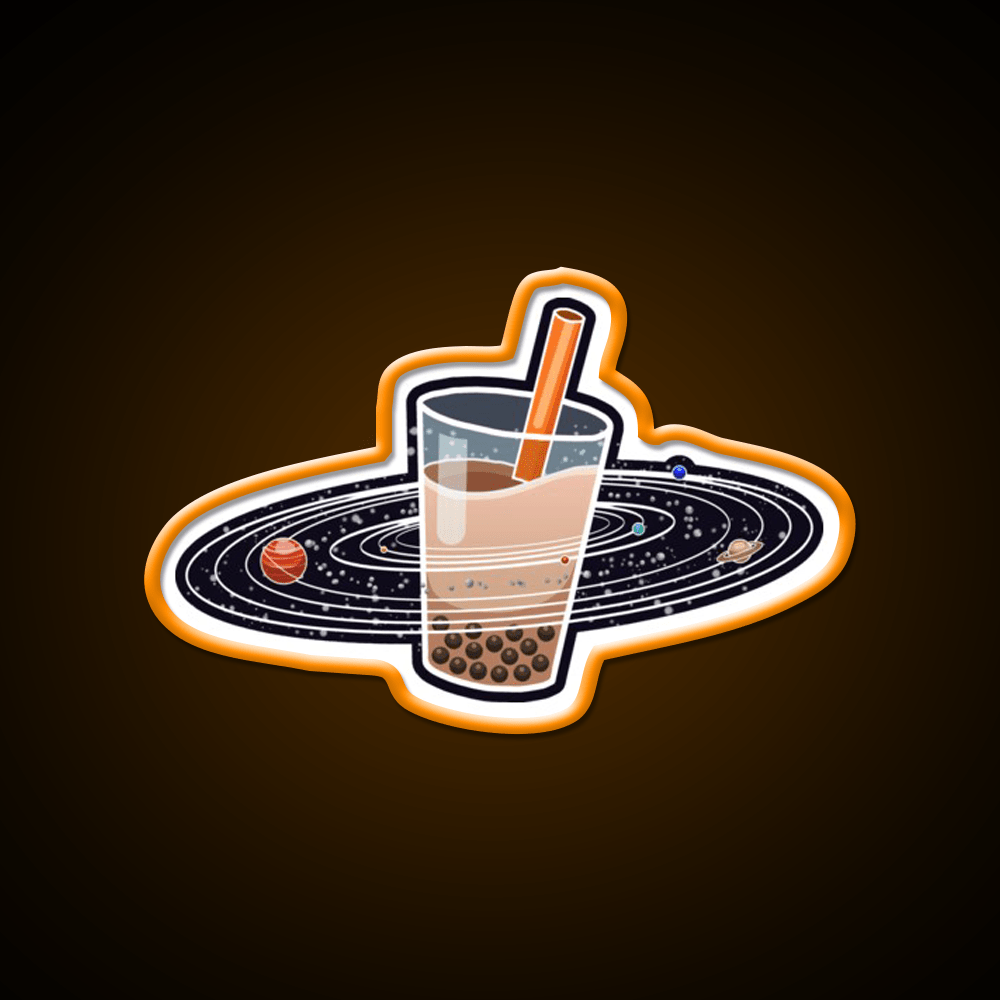 My World Revolves Around Boba Led Neon Sign Chinese Food Rgb Color - Shineneon