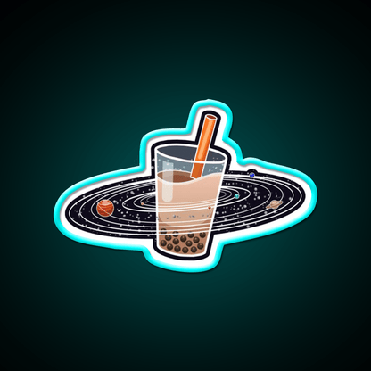 My World Revolves Around Boba Led Neon Sign Chinese Food Rgb Color - Shineneon