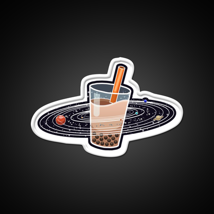 My World Revolves Around Boba Led Neon Sign Chinese Food Rgb Color