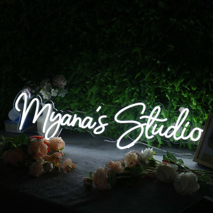 Myanas Studio White Led Neon Sign - Shineneon