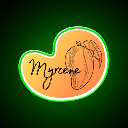 Myrcene Terpene Mango Gradient Black Green Leaf Led Neon Sign Rgb Color - LED neon sign view 8
