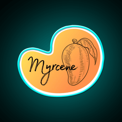 Myrcene Terpene Mango Gradient Black Green Leaf Led Neon Sign Rgb Color - Shineneon
