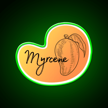 Myrcene Terpene Mango Gradient Black Green Leaf Led Neon Sign Rgb Color - Shineneon