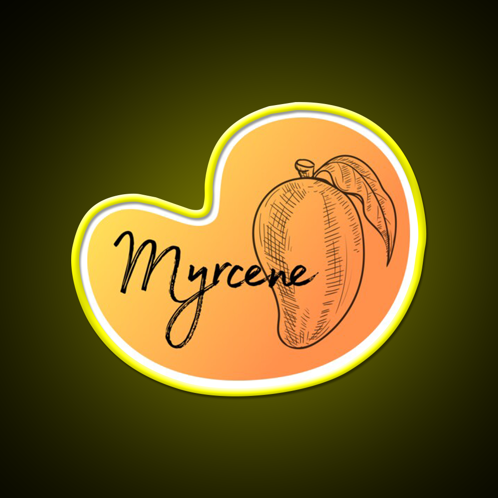 Myrcene Terpene Mango Gradient Black Green Leaf Led Neon Sign Rgb Color - LED neon sign view 7