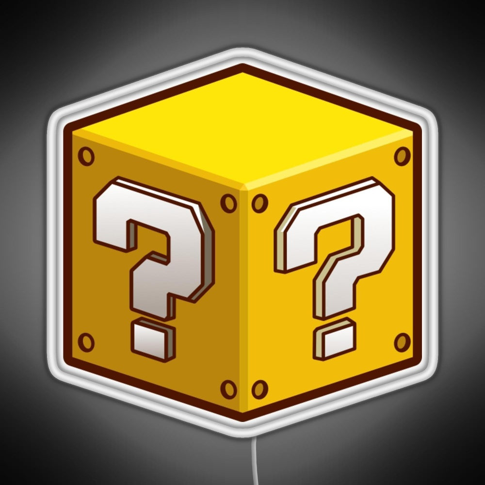Mystery Block Rgb Neon Sign - Size and dimension reference