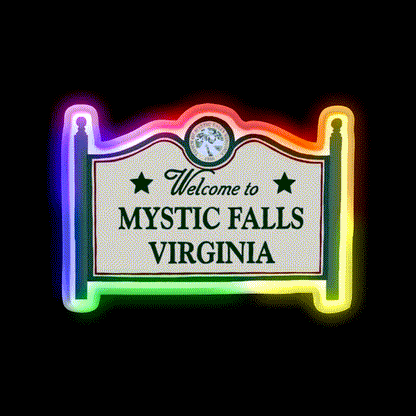 Mystic Falls Welcome Sign Welcome Led Neon Sign Open Sign Rgb Color - LED neon sign close-up detail