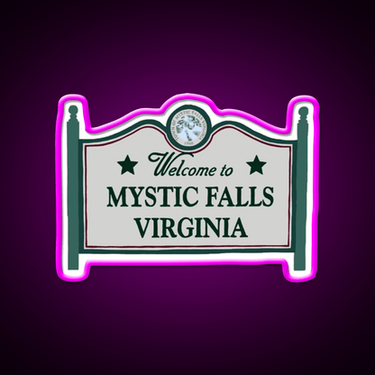 Mystic Falls Welcome Sign Welcome Led Neon Sign Open Sign Rgb Color - Shineneon