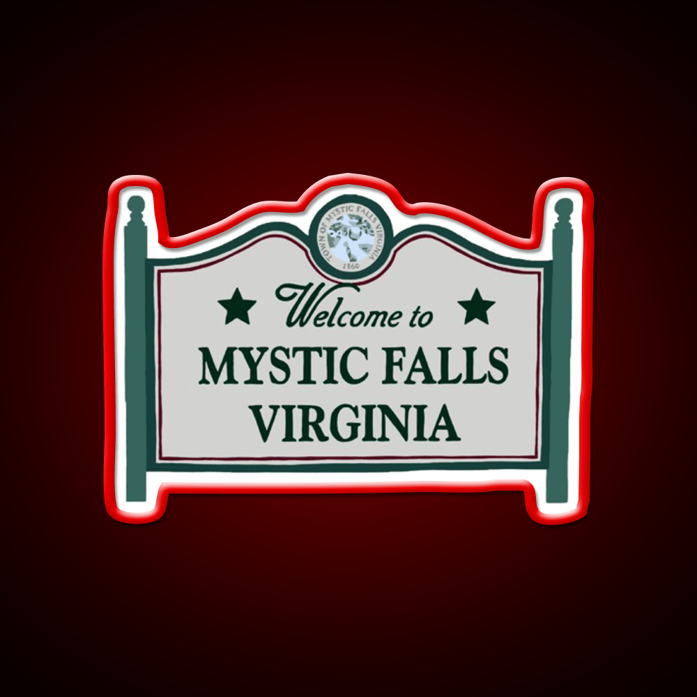 Mystic Falls Welcome Sign Welcome Led Neon Sign Open Sign Rgb Color - Shineneon