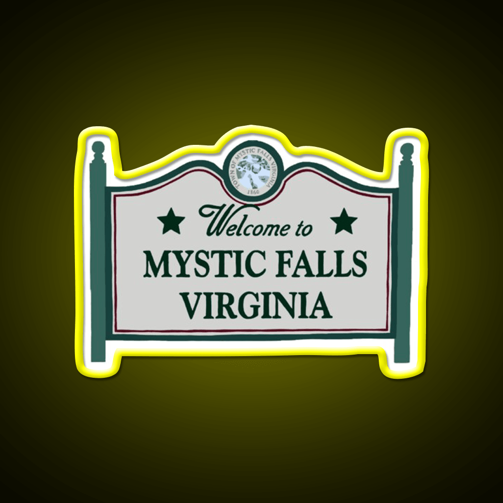 Mystic Falls Welcome Sign Welcome Led Neon Sign Open Sign Rgb Color - Shineneon