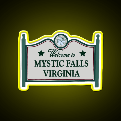 Mystic Falls Welcome Sign Welcome Led Neon Sign Open Sign Rgb Color - Shineneon