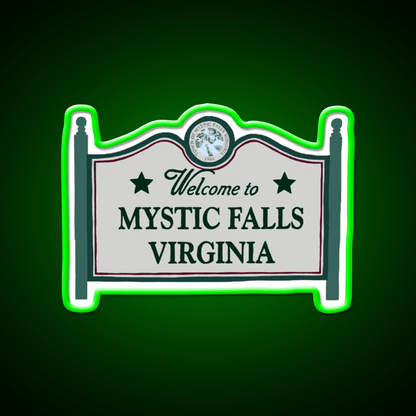 Mystic Falls Welcome Sign Welcome Led Neon Sign Open Sign Rgb Color - Shineneon