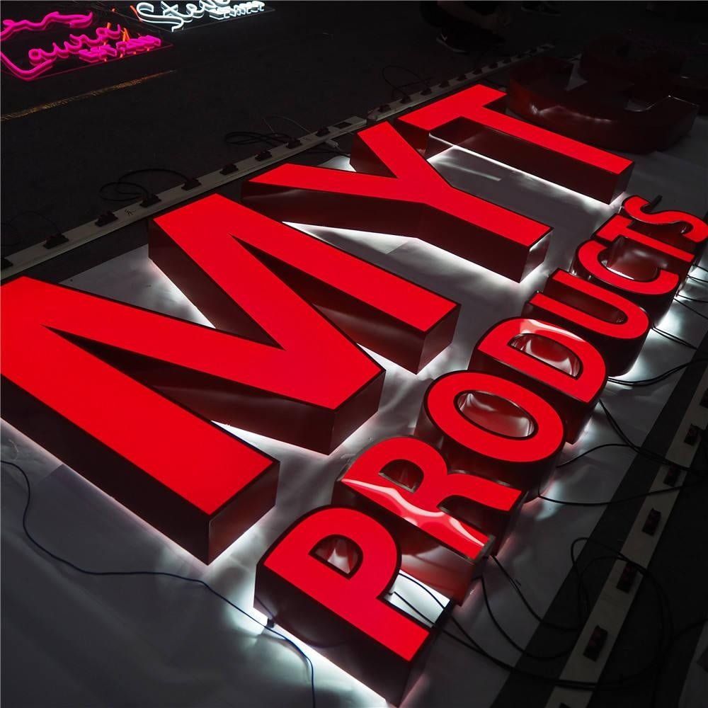 Myt Products 3D Front And Back Lit Letters Metal Led Sign - Shineneon