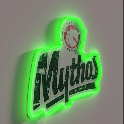 Mythos Brewery Greece Rgb Led Neon Sign - LED neon sign close-up detail