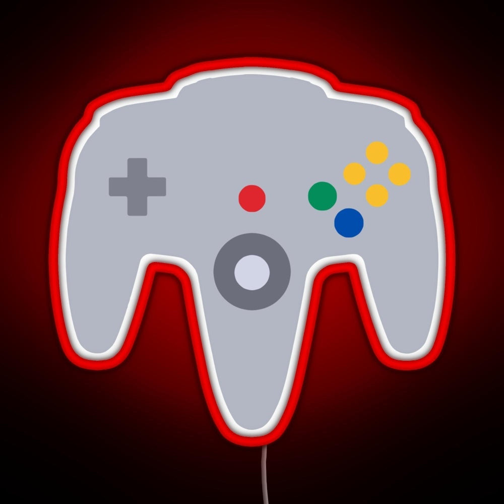 N64 Controller Rgb Neon Sign - Custom LED neon sign front view