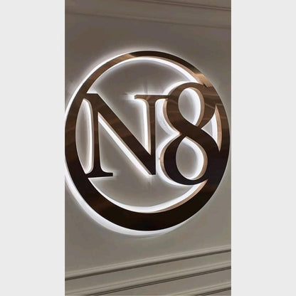 N8 3D Backlit Channel Letters Led Light Sign