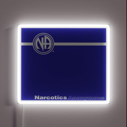 Na Basic Text Book Narcotics Gift Rgb Led Neon Sign - Custom LED neon sign front view