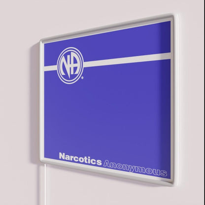 Na Basic Text Book Narcotics Gift Rgb Led Neon Sign - Neon sign mounted on wall in room