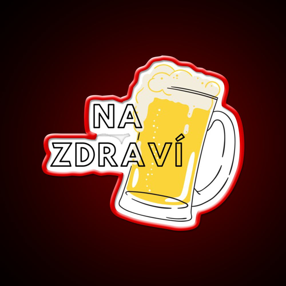 Na Zdrav铆 Cheers Prague Czechia Beer Bar Decor Led Neon Sign Rgb Color - LED neon sign view 9