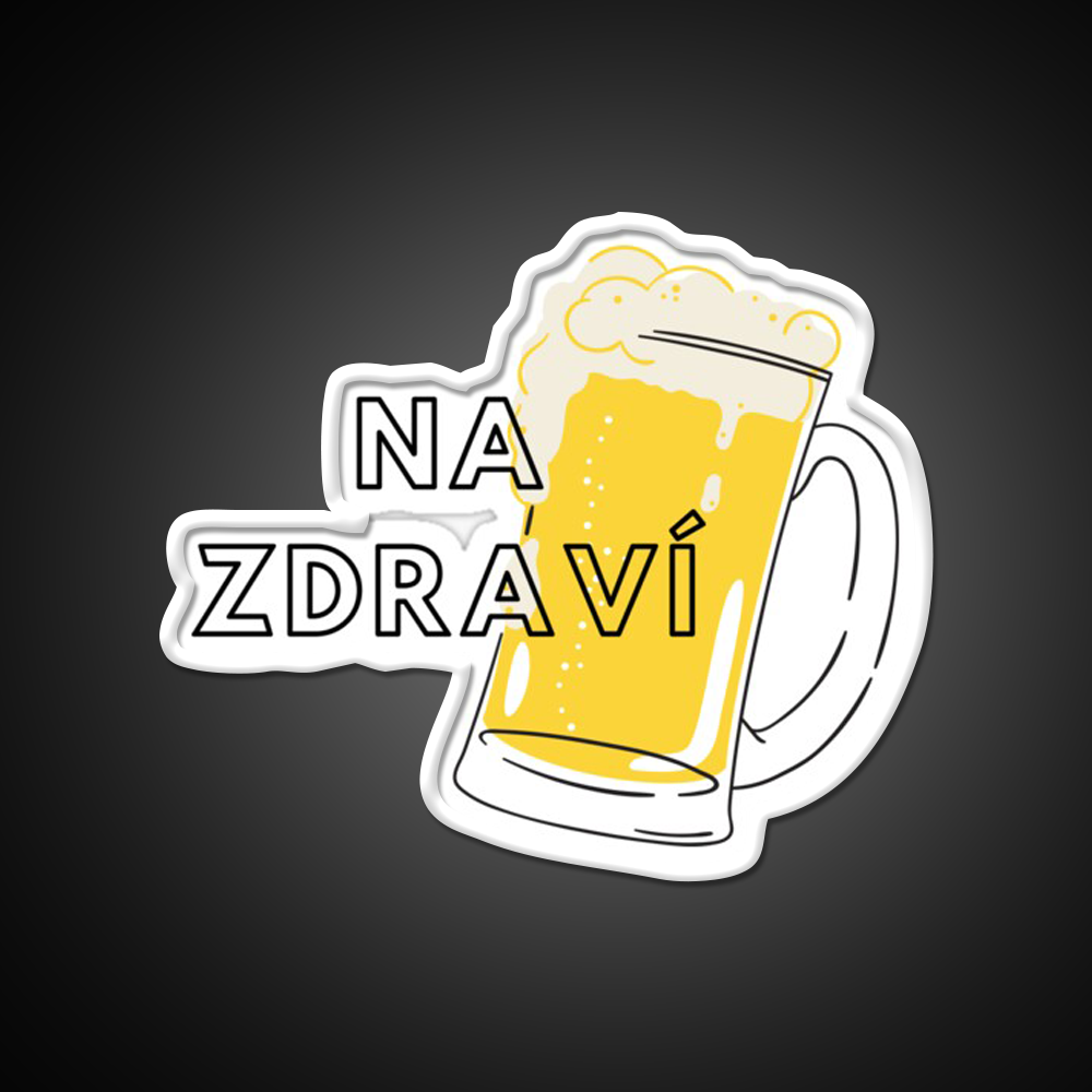 Na Zdrav铆 Cheers Prague Czechia Beer Bar Decor Led Neon Sign Rgb Color - LED neon sign view 10