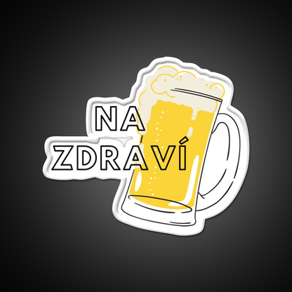 Na Zdrav铆 Cheers Prague Czechia Beer Bar Decor Led Neon Sign Rgb Color - LED neon sign view 10