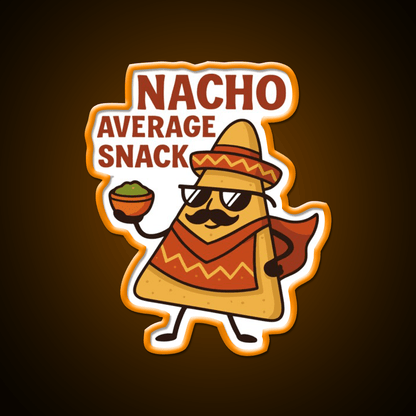 Nacho Average Snack Food Led Neon Sign Rgb Color - Shineneon