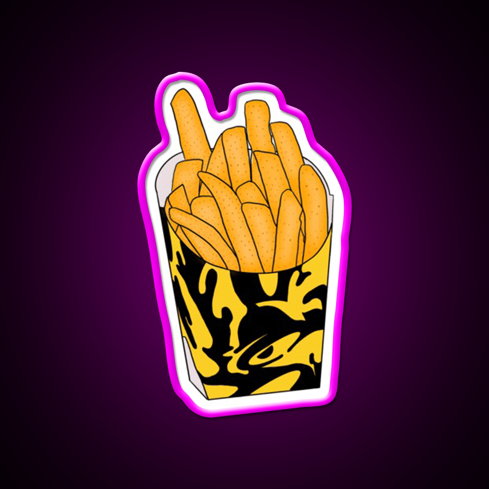 Nacho Fries Fast Food Led Neon Sign For Burger Place Rgb Color - Shineneon