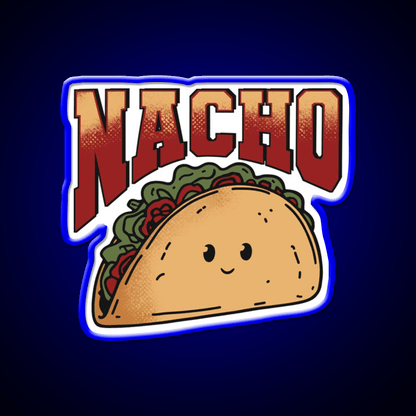 Nacho Retro Cartoon Taco Led Neon Sign Mexican Food Sign Rgb Color - Shineneon