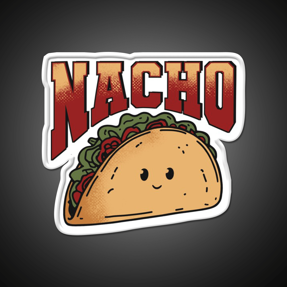 Nacho Retro Cartoon Taco Led Neon Sign Mexican Food Sign Rgb Color - Shineneon