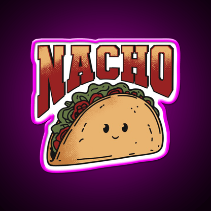 Nacho Retro Cartoon Taco Led Neon Sign Mexican Food Sign Rgb Color - Shineneon